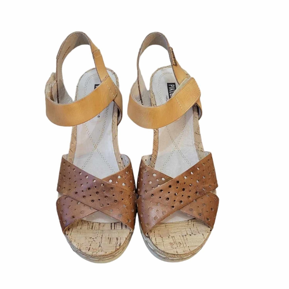 Pikolinos Bali Leather Wedge Sandal Size 40 - Picture 3 of 8